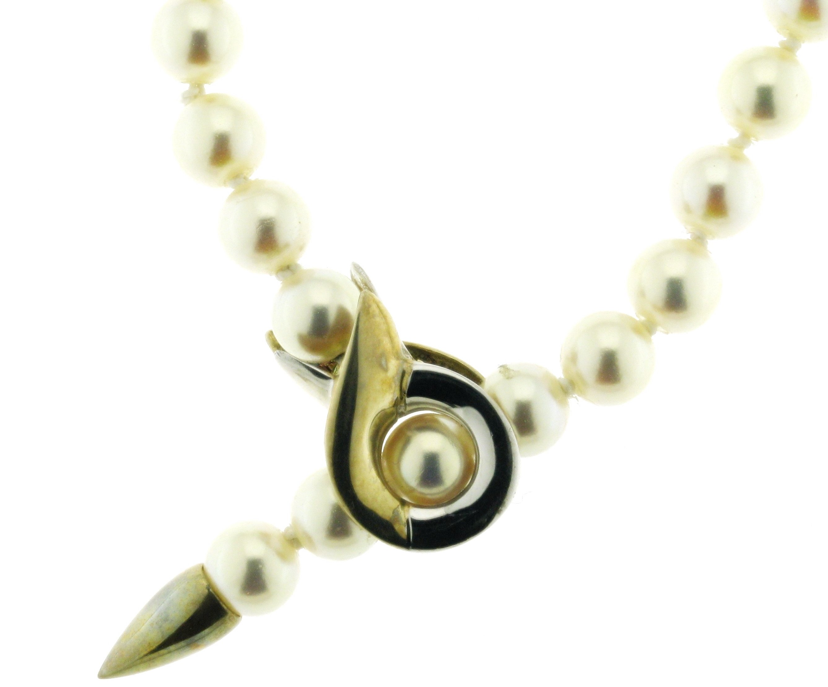 Vario clasp for pearl necklaces 925 / - bicolor