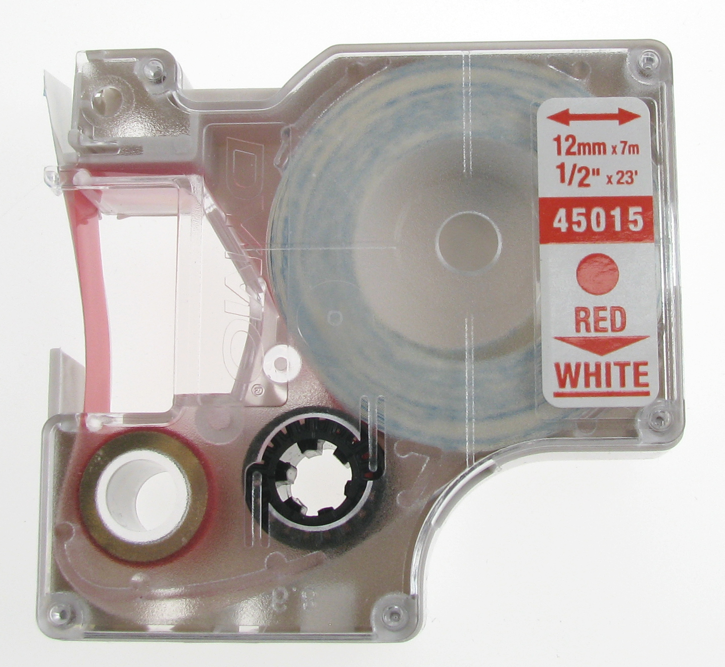 _ Writing tape 12 mm red on white Dymo