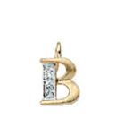 Letter pendant gold 585/rh   B, diamond 0.02 ct. WPI