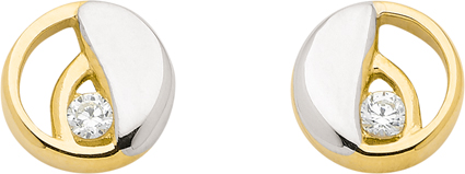Ohrstecker Gold 333/GG/rh, Zirkonia