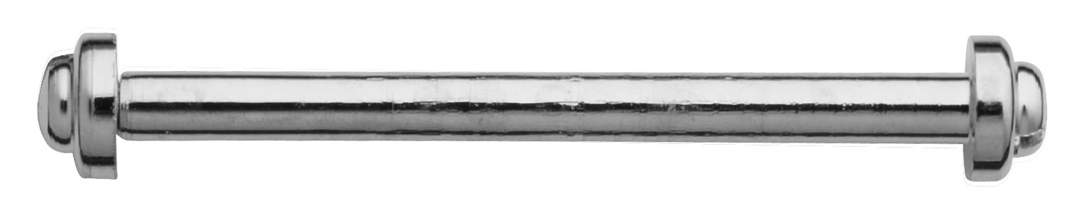 Strap pin, metal, length 12.00mm, Ø 1.45mm, white, rhodium-plated