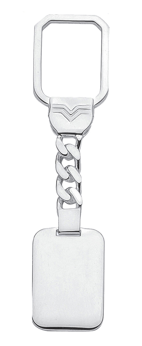 Schlüsselanhänger Silber 925/- eckig 22,20x31,80mm