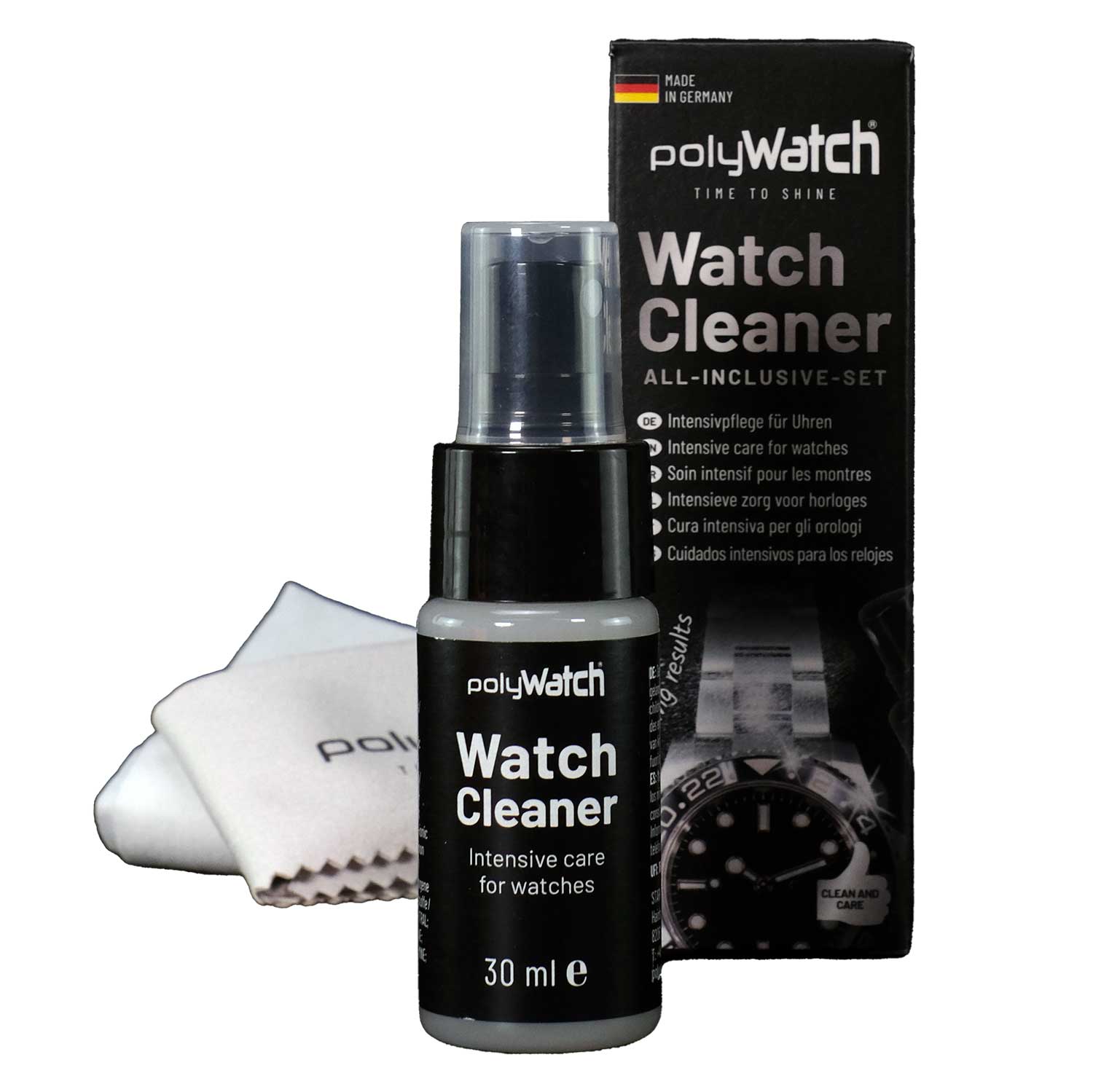 Polywatch - efficient polish to remove watch glasses scratches (German)