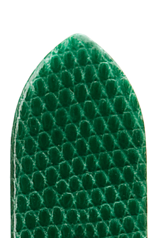 Lederband Eidechse Klassik 10mm dunkelgrün glatt