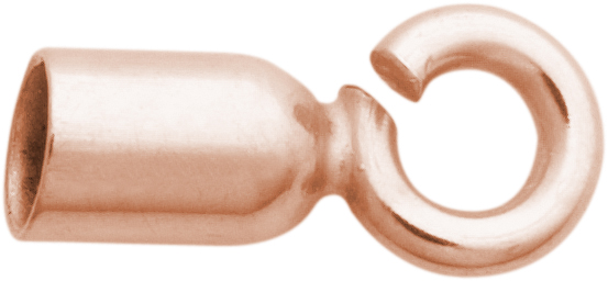 eindkapje zilver 925/rosé binnen Ø 2,00mm met klein oog, open