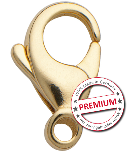 Karabiner gewölbt Gold 333/-Gg 13,00mm gegossen - Premium