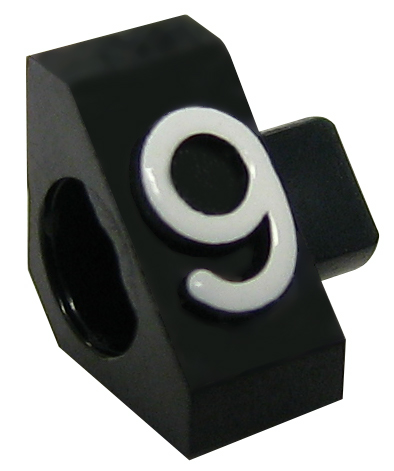 _ Price tag 9 black/print white height 4 mm