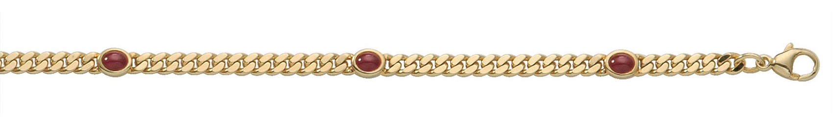 Bracelet gold 585/GG, ruby