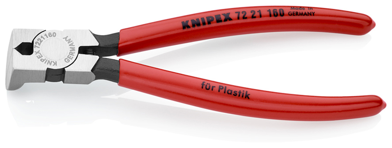 Knipex Zijkniptang voor kunststof, lengte 160 mm, 85° gehoekt