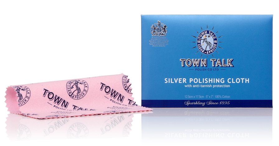 Mr Town Talk zilver polijstdoek 12,5cm x 12,5cm