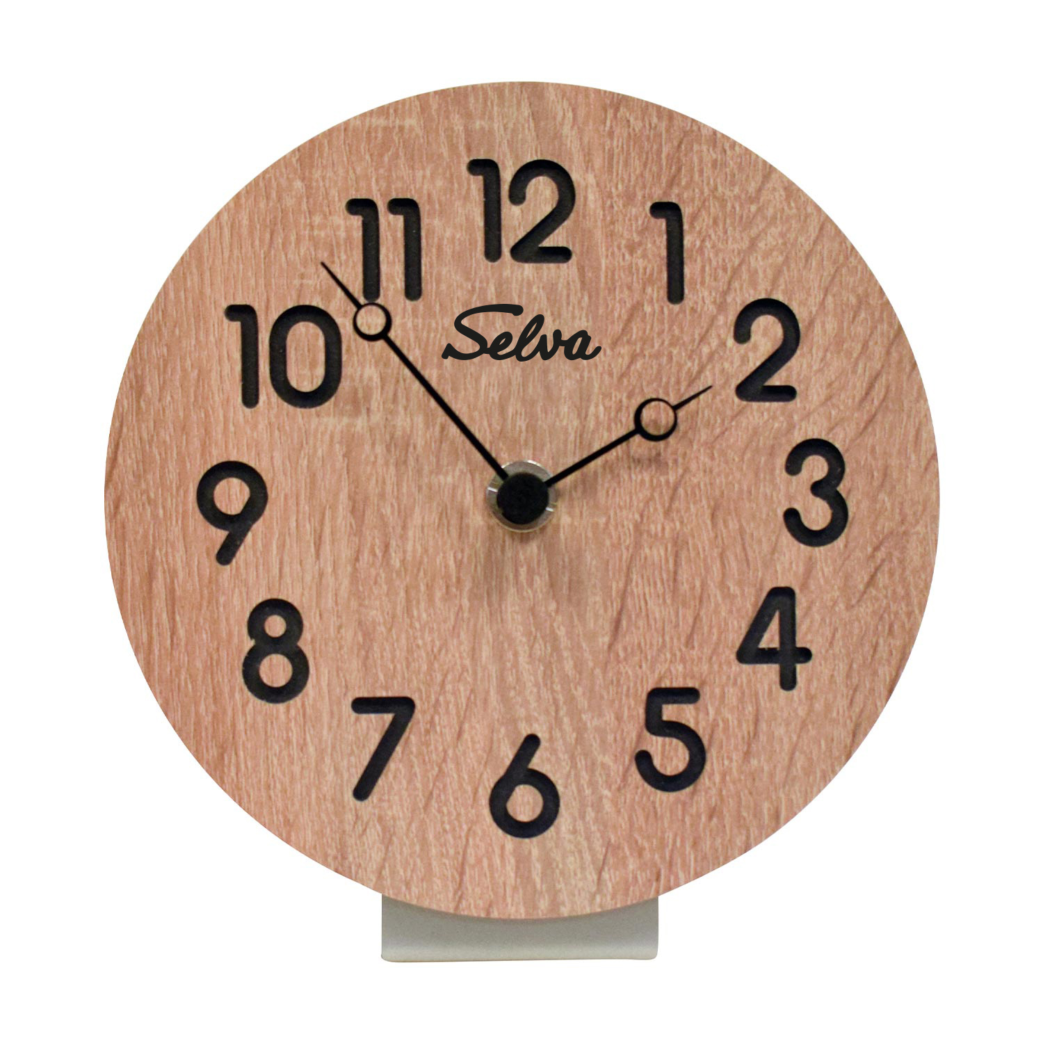 SELVA radio controlled table clock Sonoma oak