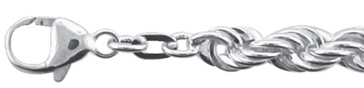 Bracelet silver 925/-, rope 19.00 cm