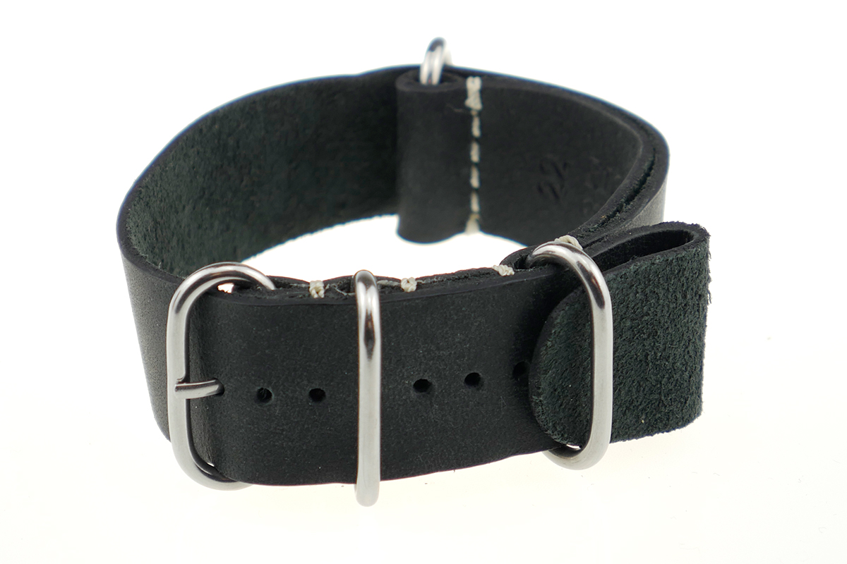 Eyelet watch strap Memphis 20mm black