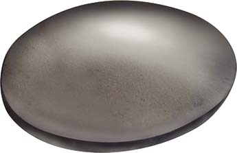 GRS-Übungsplatte Karbonstahl oval, gewölbt 33 x 45,7 mm