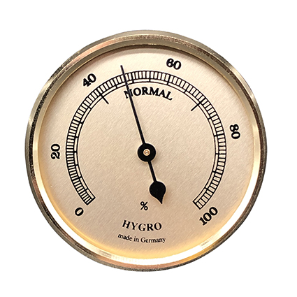 Hygrometer Einbau-Wetterinstrument Ø 85mm, gold