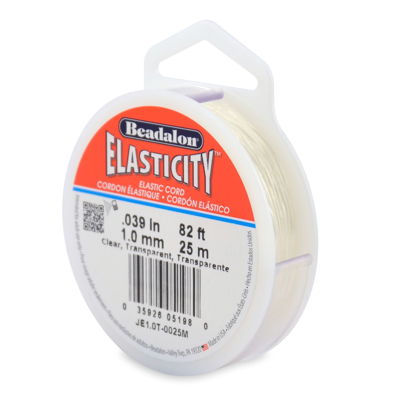 Elastisch Nylon Stretch Koord transparant Ø 1,00mm -25m