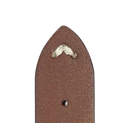 Pasek skórzany brązowy vintage gładki 18mm