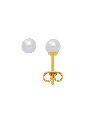 Ear studs gold 333/GG, freshwater pearl 5.00 mm