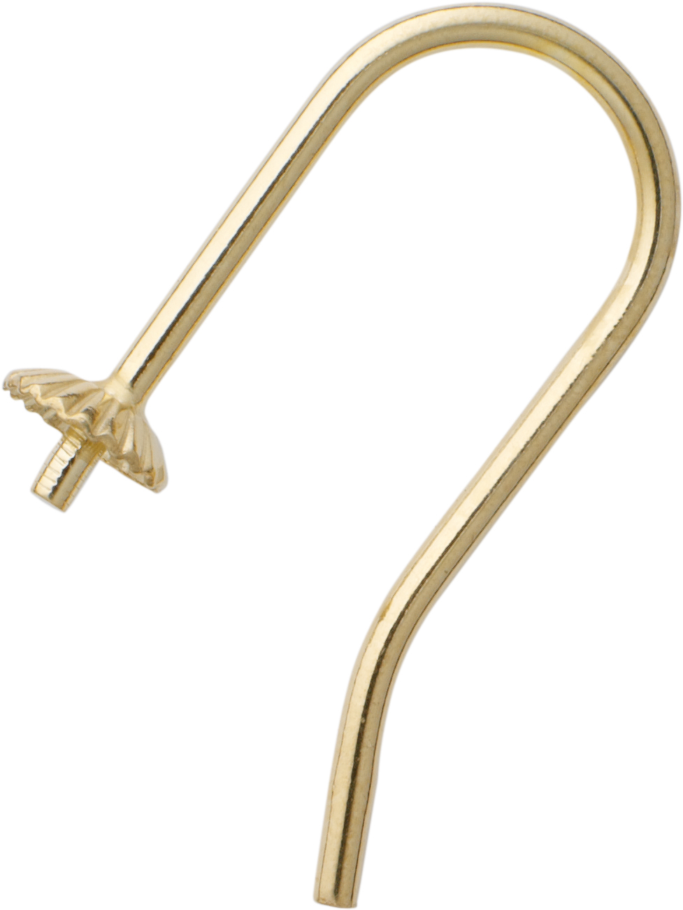 _ Kidney wire gold 585/-Gg with pearl cup Ø 4.00mm