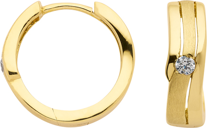Creolen Gold 333/GG Ø 15,70, Zirkonia