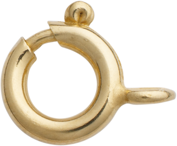 Spring ring gold 585/-Gg Ø 7.00mm without collar stable