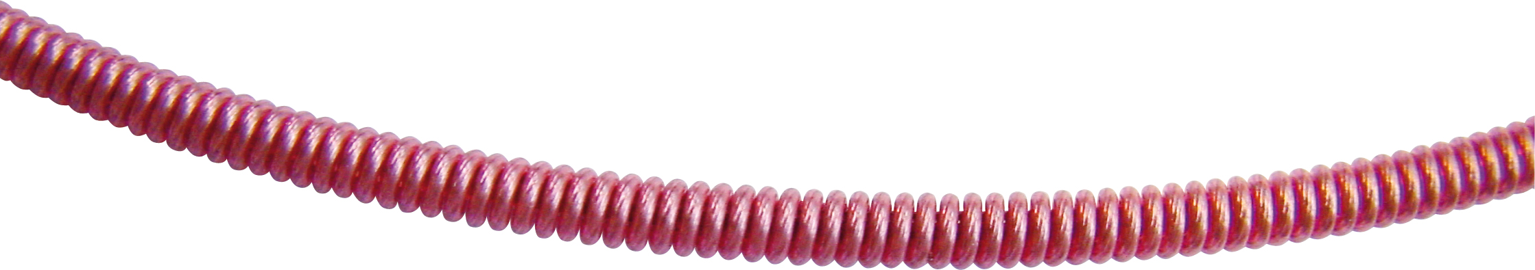 Spiralkette aus ummantelten Stahl mit Kunststoffkern pink mit Bajonettverschluss (Silber), Ø 2,80mm  Länge 42,00cm