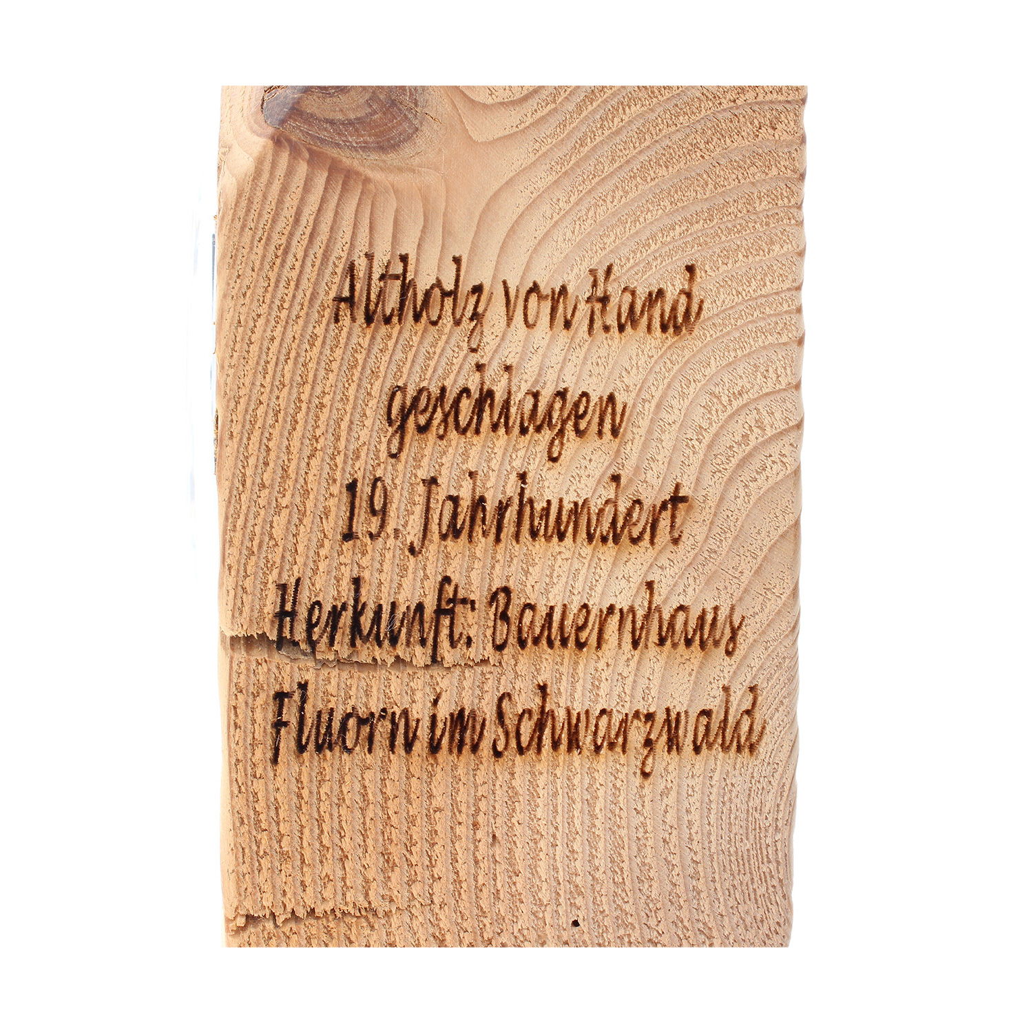 Altholz-Uhr Schwarzwaldhäusle, Zifferblatt weiß