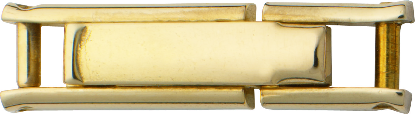 Leiterverschluss Metall 5,0/3,0mm gelb vergoldet, poliert zum Schrauben