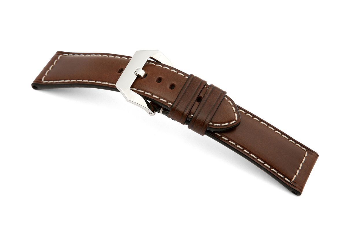 Leather strap Happel PAN 24mm mocha synchronous XL