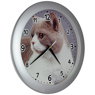 Kinderwanduhr Katze