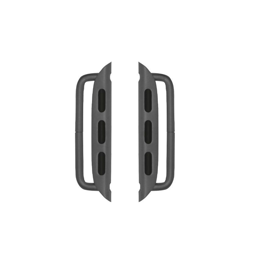 Connector voor Apple Watch - Bandadapter voor 38/ 40/ 41 mm kast, aanzetbreedte 22 mm, grafiet roestvrij staal