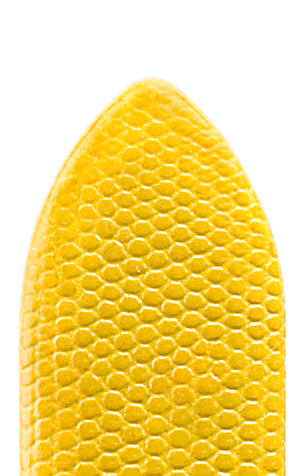 Pasek skórzany Java 12mm żółty z elegancką strukturą jaszczurki