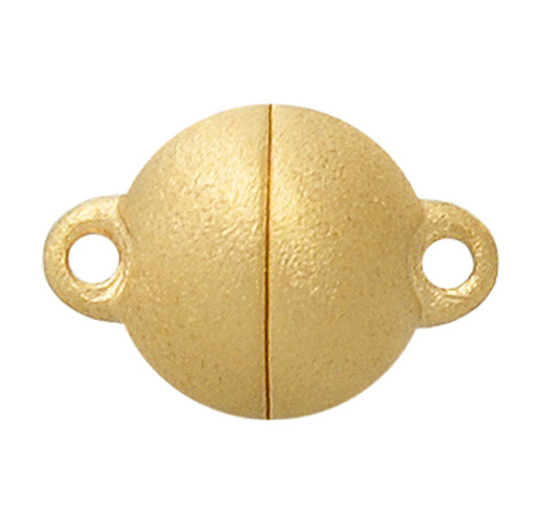 Magnetic clasp long ball 925/yellow matte Ø10.0mm