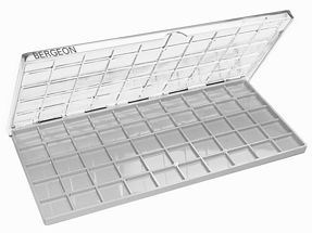 Bergeon findings box w. 50 compartments 220x102x9mm