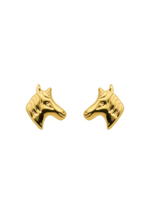 Ear studs gold 333/GG, horse's head