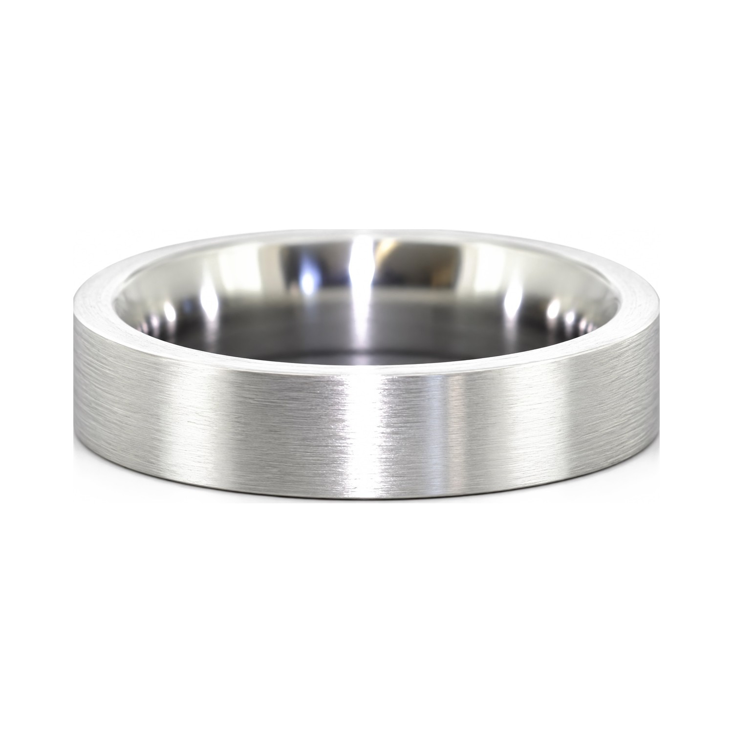 Ringrohling Silber 925 flach gebürstet, Breite 5,0 mm, Weite 50