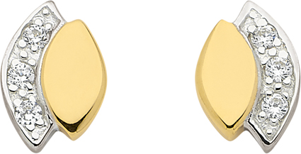 Ohrstecker Gold 333/GG/rh, Zirkonia