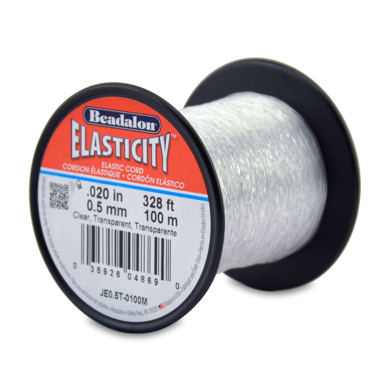 Elastisch Nylon Stretch Koord transparant Ø 0,50mm -100m