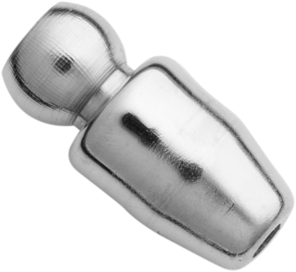 Sicherung für Krawattennadeln Metall weiß zweiseitige Bohrung mit Feder