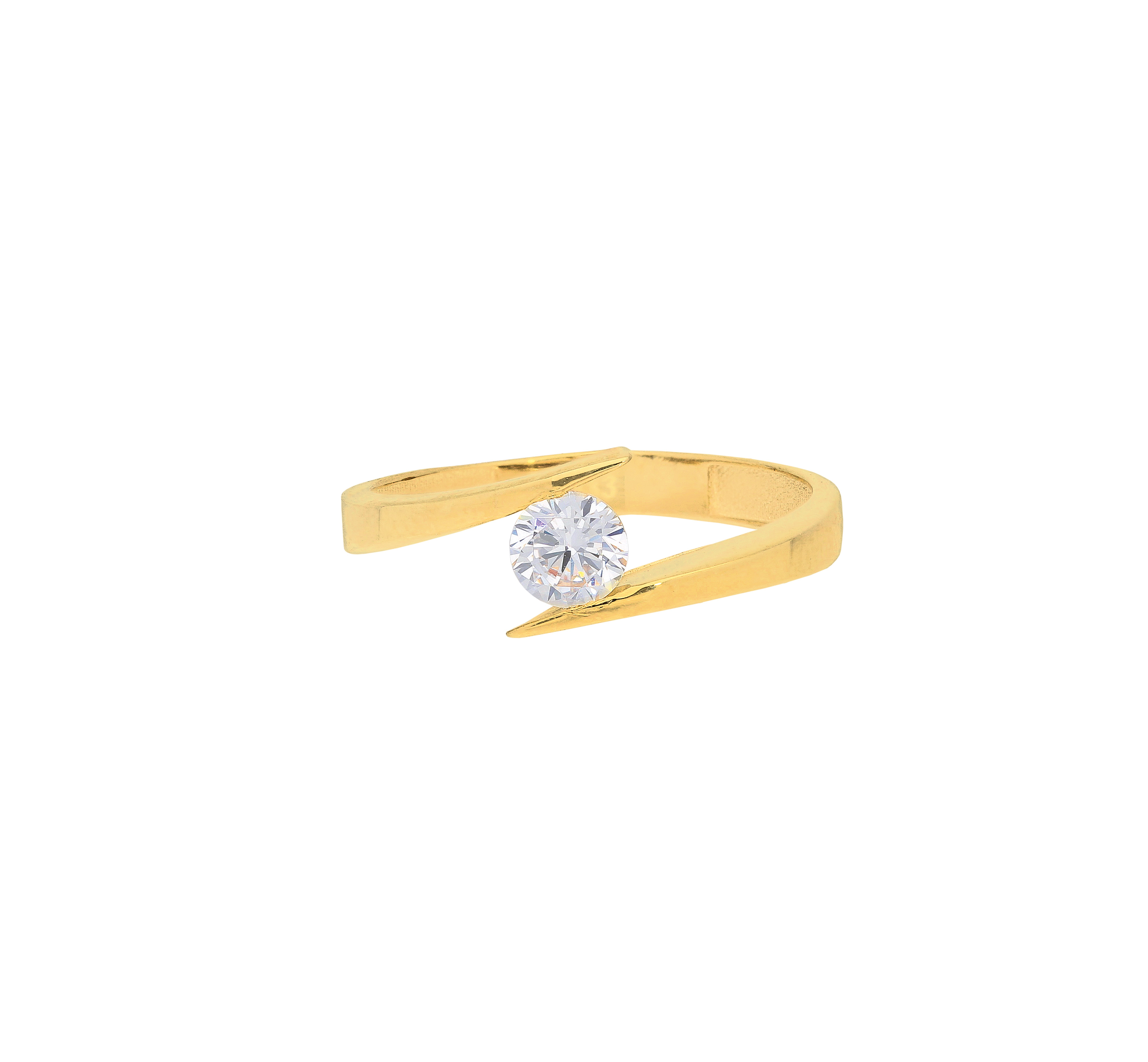 _ Solitär Ring 333/GG W 58 Zirkonia