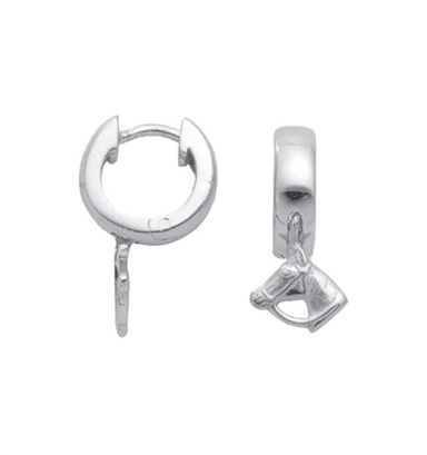 _ Hoops 3 pairs silver 925/rh dia. 10.60 mm, horse