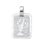 Zodiac silver 925/- Cancer, square
