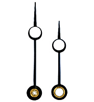 Hand pair pendulum Breguet blue polished MHL:30mm HH-Ø:4.5 MH.-Ø:2x2
