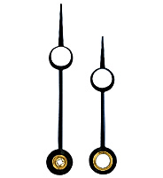 Pendulewijzers Brequet, Blauw, Lengte 30mm, Min.bus: 2 x 2mm, Uurbus ø 4,5mm