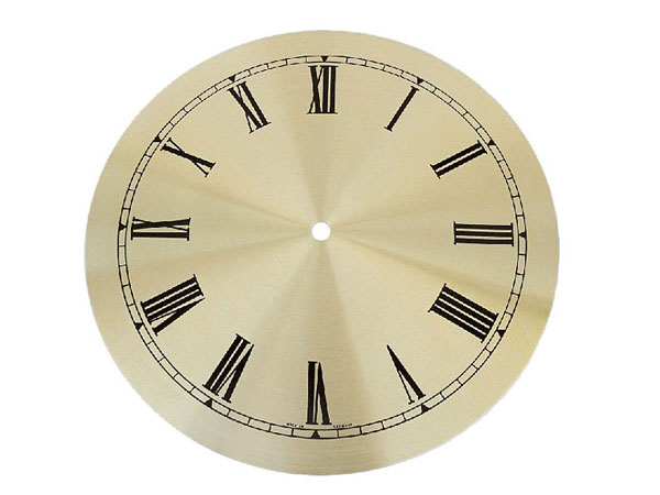 Zifferblatt Aluminium römische Zahlen Ø 260 mm gelb