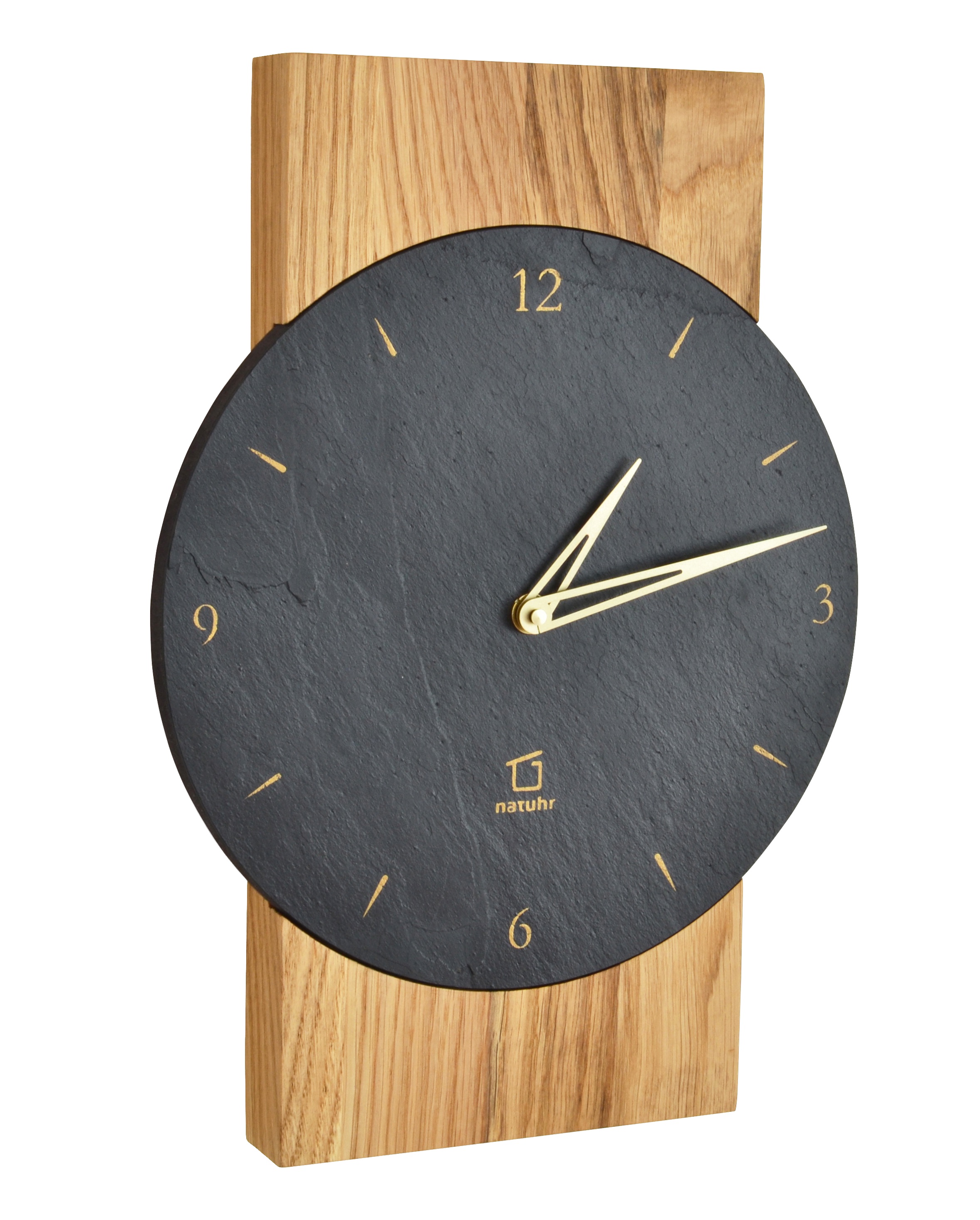 AMS natuhr Funk-Wanduhr Steineiche, Eiche F4000