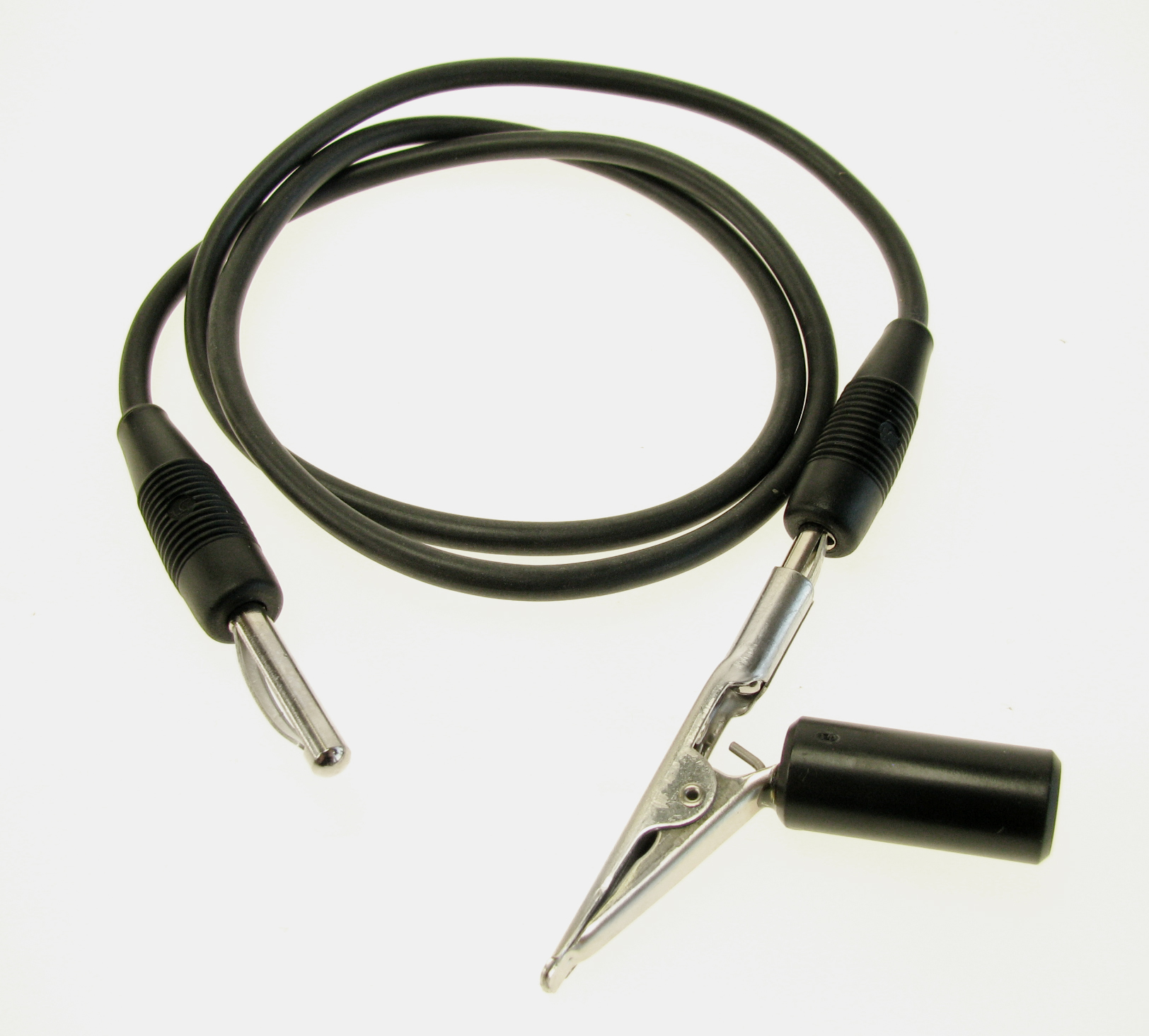 Warenklemme mit Kabel schwarz und Stecker für Rhodinette