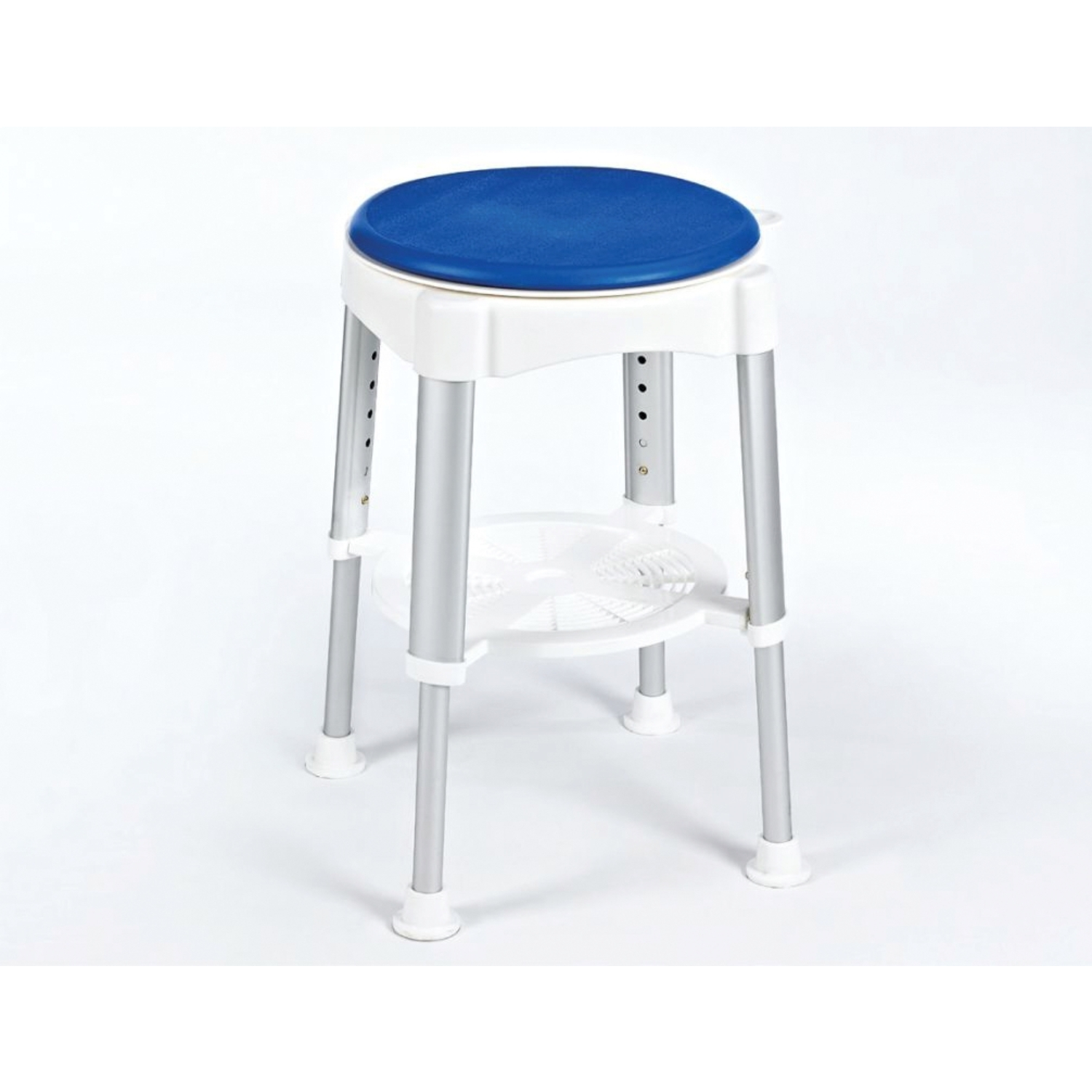 Bathroom stool with swivel seat - 7-way height adjustable!