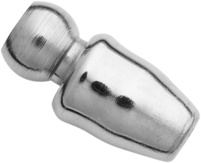Zabezpieczenie do szpilki do krawata metal białe, jednostronny otwór i sprężynka