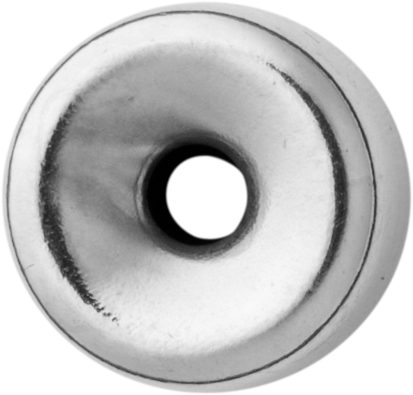 Roundel silver 925/- polished, round Ø 8.00mm height 4.10mm